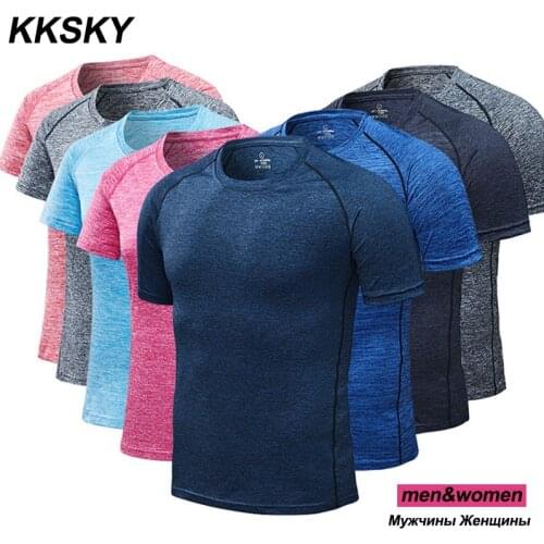 KKSKY Summer Men women T-shirt Polyester Breathable Clothing Oversized Gym T-shirts Men One Piece Streetwear Sport Clothes Women