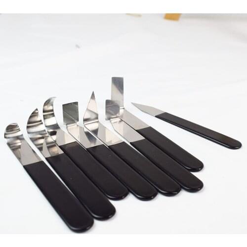 Ceramic Shaping Tools 8pcs/set Large Angled Pottery Trimming Polymer Clay Hook Vein Making Knife Dragon Scale Tool
