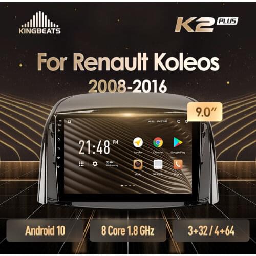 KingBeats Android 10 Octa-Core head unit HU 4G in Dash Car Radio Multimedia Video Player Navigation GPS For Renault Koleos 2008 - 2016 no dvd 2 din Double Din Android Car Stereo 2din