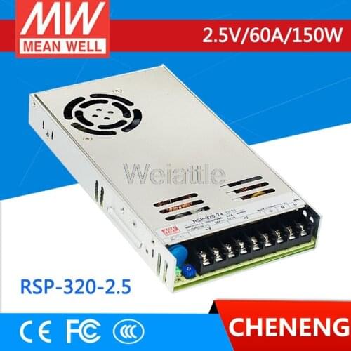 MEAN WELL original RSP-320-2.5 2.5V 60A meanwell RSP-320 2.5V 150W Single Output with PFC Function Power Supply