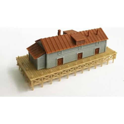 Outland Models Waterfront / Dockside Warehouse Z Scale Train Railway Layout