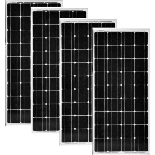 Monocrystalline Solar Panel 12v 100w 4 PCs Battery Solar Charger Phone Zonnepanelen 400 watt 48 volt Outdoor Waterproof Car