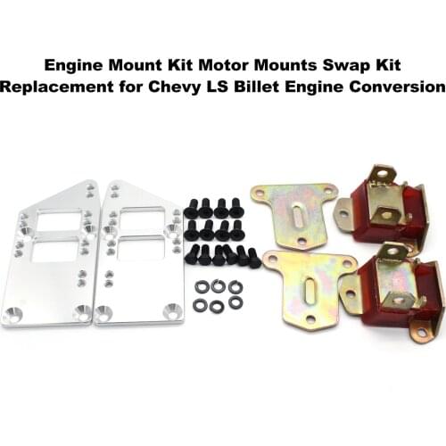 Engine Mount Kit Motor Mounts Swap Kit Replacement for Chevy LS Billet Engine Conversion