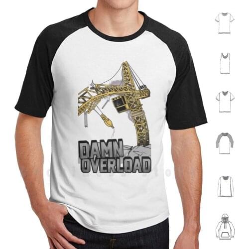 Tower Crane Incident T Shirt Print 100% Cotton New Cool Tee Crane Heavy Equipment Operator Construction Equipment