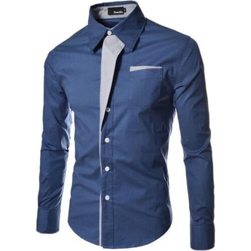 New 2020 spring autumn Striped Cotton Mens Shirt Long Sleeve Multicolor Slim dress Shirts camisa masculina