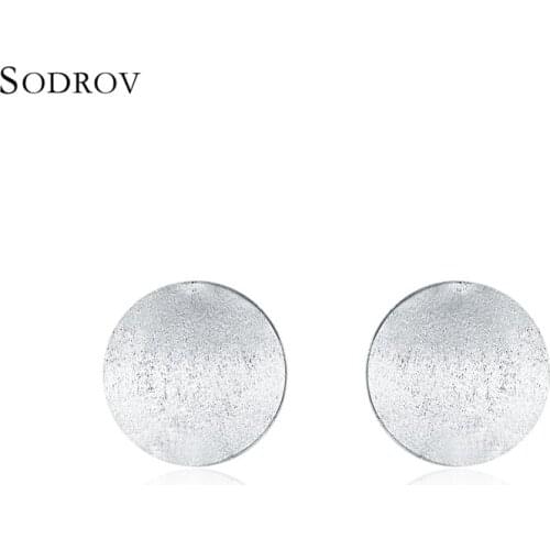 New Arrival Authentic 925 Hot Sterling Silver Exquisite Round Simple Earrings for Women NewYear & Valentines Day Gift E035