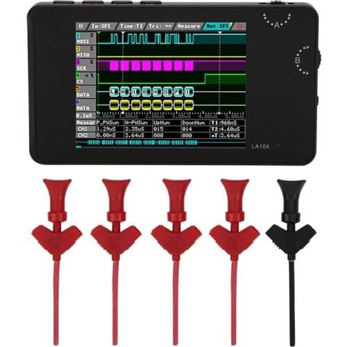 Portable Digital Logic Analyzer 2.8in TFT LCD Display 4 Channels Oscilloscope for Automotive Electronics