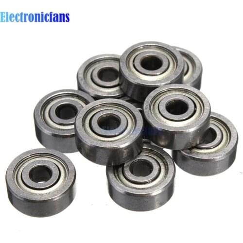 10PCS 623ZZ 3x10x4mm Bearing Miniature Ball Shielded Radial Bearings Silver