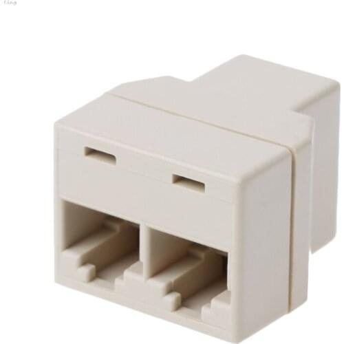 RJ45 CAT5 CAT5E Network Ethernet 1to2 Connector Adapter l29k 100% brand new