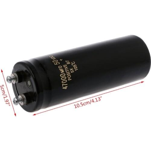 50V 47000UF/MFD Aluminum Screw Filtering Electrolytic Capacitor 105℃ W3JB