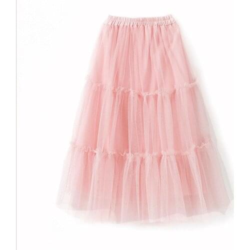 Net Yarn Girls Skirt Summer Autumn Winter 2020 New Crimp Children Princess Skirts Girls Clothes