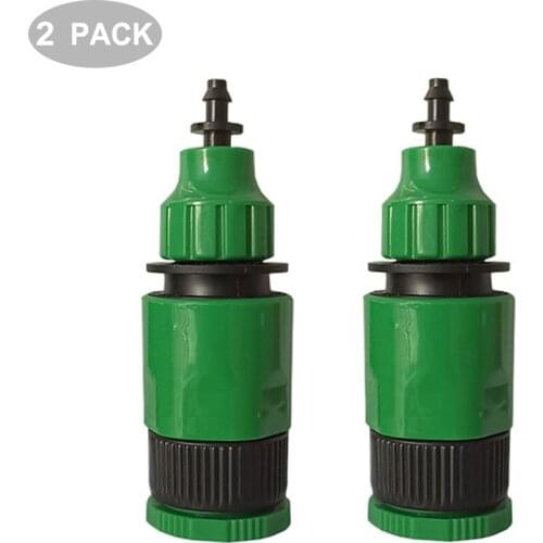 2Pcs4 / 7mm 8 / 11mm Irrigation Hose Connector Garden Faucet Pipe 1 / 2''3 / 4 '' Plastic Quick Coupling Watering System Fitting