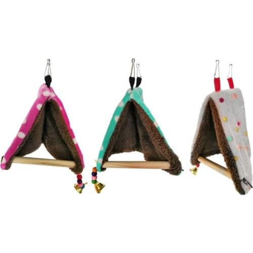 Warm Bird Nest Bed Hammock House Perch for Parrot Parakeet Conure Lovebird Finch Canary Cage Toy