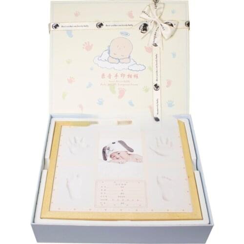 Voice recordable Frame with Baby Handprint & Footprint Kit (Storage case) - Best New Mom Gift