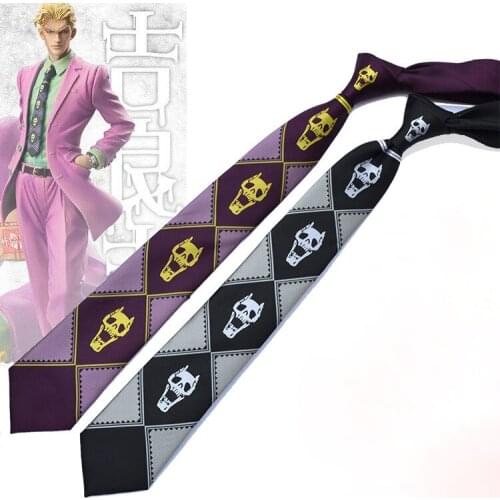 1PC JoJos Bizarre Adventure Cosplay Props KILLER QUEEN JOJO Accessory Neck Tie Heavens Door Necktie Kira Yoshikage Cosplay Ties