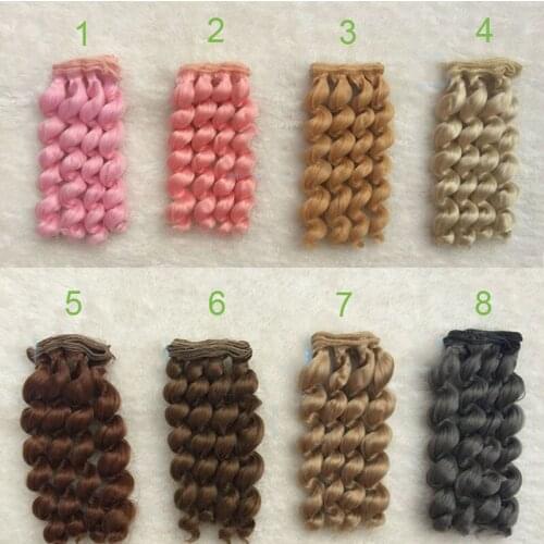 1PCS/LOT Retail New Arrival 15CM Natural Colors Curly Hair Doll Wig Hair For BJD Doll DIY