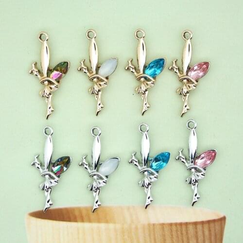 10Pcs/Set Cute Elf Ornaments Pendant Enamel Charm Alloy Accessories Of Necklace Bracelet Apparel Decoration DIY Jewelry Making