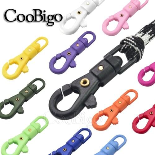10pcs Plastic Swivel Snap Hook Lobster Clasp Clip for Keychain Keyring Outdoor Tactical Molles Backpack Accessories Colorful