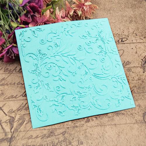 15x15cm Vine leaves Embossing folders Plastic bump Scrapbooking DIY Template Fondant indentation Cake Photo Album Card Make