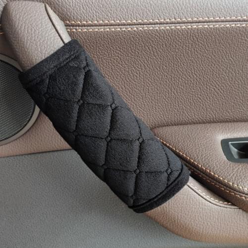 2 Pcs Car Interior Door Handle Cover Soft Plush Armrest Handle Protector Internal Auto Door Handrail Covers Protection