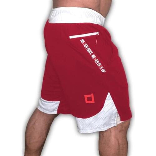 2021 Men Joggers Exercise Shorts Mens 2 in 1 Short Pants Gyms Fitness Bodybuilding Workout Quick Dry Male Leisure Shorts M-3XL