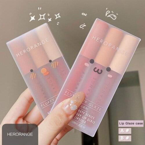 3/5PCS Matte Lip Glaze Comestic Kits Waterproof Non-stick Cup Liquid Lipstick Lasting Foggy Velve Lip Gloss Set Maquillaje TSLM1
