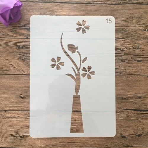 A4 29 * 21cm Sapling DIY Stencils Wall Painting Scrapbook Coloring Embossing Album Decorative Paper Card Template cake