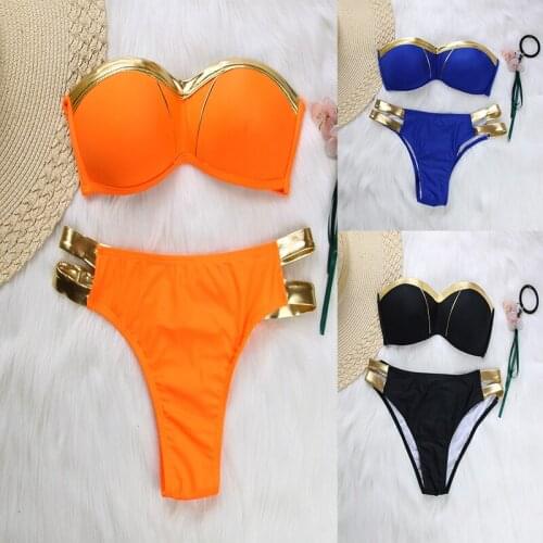 AILINGE Gold Swimwear
