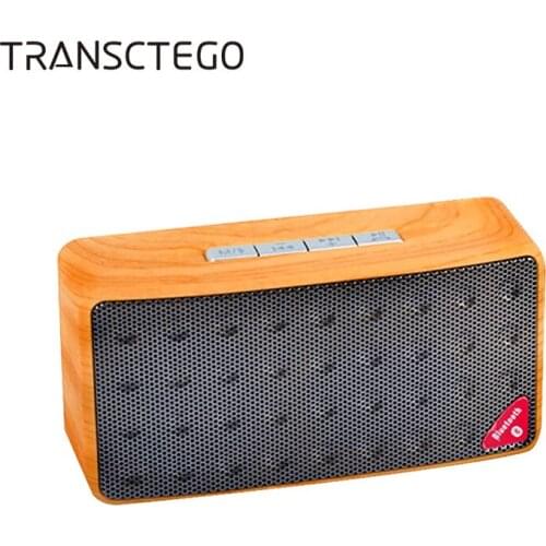 Bluetooth Speaker Stereo USB Retro Portable Audio Wood Camouflage TF Card Radio U Disk Voice Handsfree For Call Mini Speakers