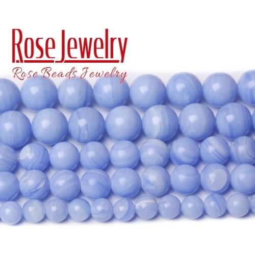Synthetic Stone Purple Lace Chalcedony Jades Beads Round Loose Beads For Jewelry Making DIY Bracelets 4 6 8 10 12MM 15" Strand