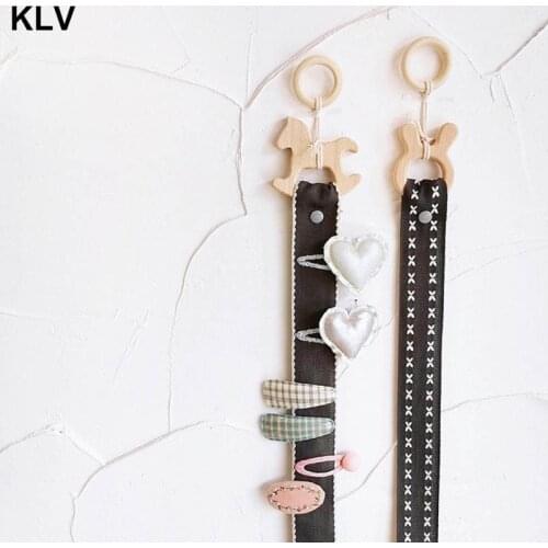 Wooden Animal Children Hair Clip Storage Belt Headband Barrettes Holder Hairpin Hanging Organizer Home Decorations