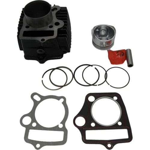 52.4mm Cylinder Head Assembly with Gaskets Pistons Set for 110cc 107CM Engines ATV Quad Dirt Bike Go Kart