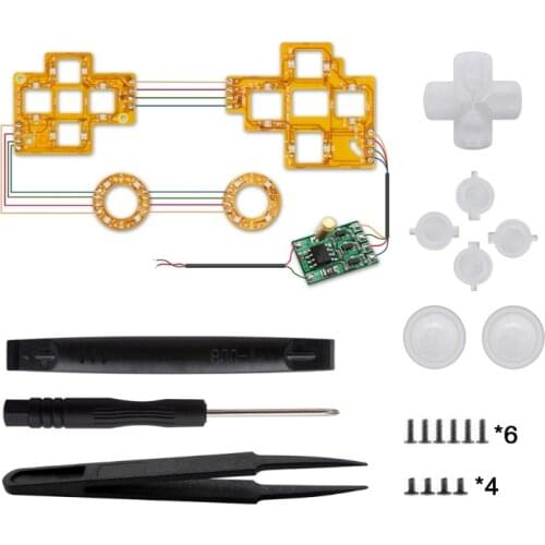 Game Lights 6-Colors Thumbsticks Face Buttons Luminated D-Pad LED Kit for PS5 Controller Accessories