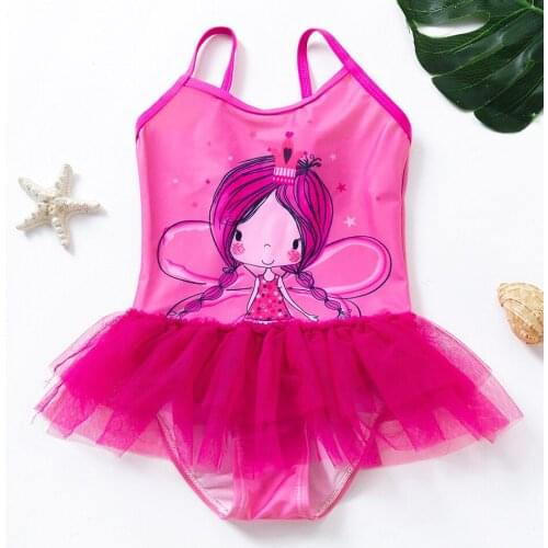2021 Girls Swimsuit 2-6 Years Infant Girls Swimwear One Piece Little Girl Style With Lace Bathing Suit