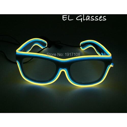 Flashing EL Wire Led Glasses Luminous Party Decorative Lighting Classic Gift Bright Light Gift Glow glasses Rave Costume