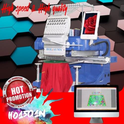 Free shipping & gift !!! HO1501N 1 single head 15 needles multi function cap commercial automatical computer embroidery machine