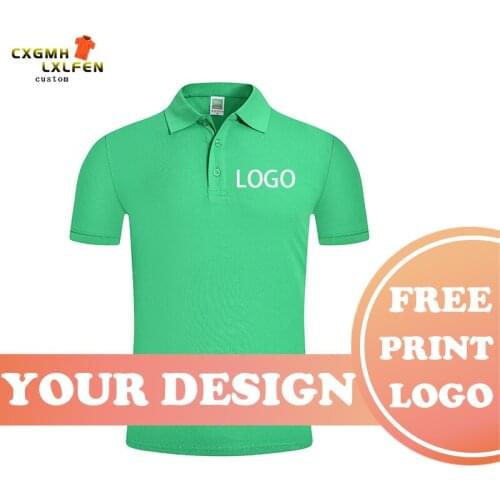 Mens POLO shirt high-end custom class uniform overalls advertising cultural shirt printing DIY brand logo text
