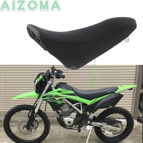 For Kawasaki KLX150 KLX 150 Motocross Off-Road Soft Seat Cushion Black High Density Foam Core Enduro Cover Base