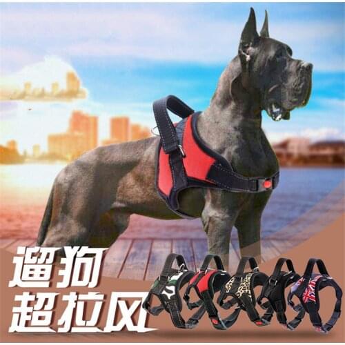 New spot Medium and large dog pet chest strap Pet leash Dog collar Alaska Traction Rope Set Fashion camouflage pattern