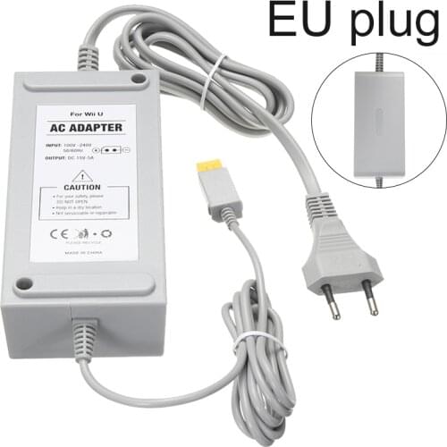 New AC Power Adapter Charging Cable Charger EU Plug Suitable for Nintendo Wii U Console Power Adapter Cable Game Charger