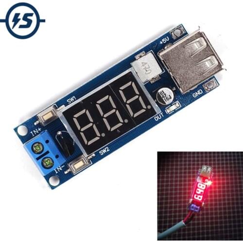 DC-DC 12V to 5V Step Down Power Supply Module 6V/6V/12V/15V/24V/36V to 5V Vehicle Voltmeter USB Charger USB Step Down Module