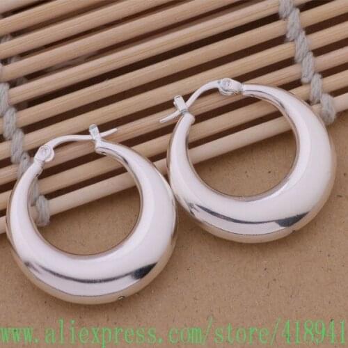 Silver Plated earrings , Silver Plated fashion jewelry , Crescent earrings /eluandba bmwakeda AE422