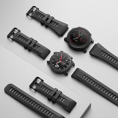 Original Watch Strap 20mm 22mm(Width) Silica Bracelet for Xiaomi Huami Amazfit GTR Pace Stratos 3 GTS Bip Lite Smart Watch