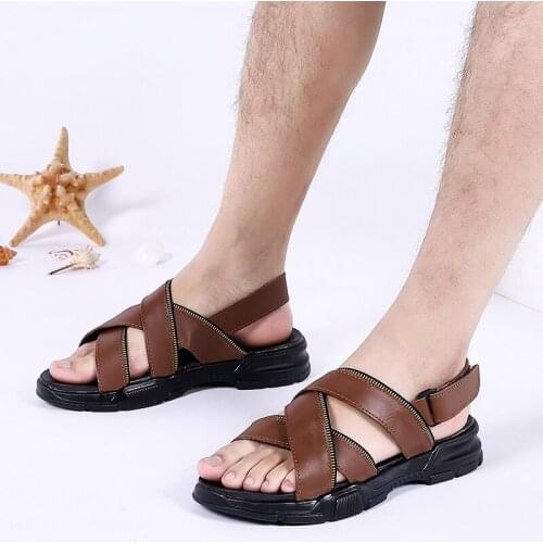 Sandal homens 44 comfort shoes gladiator casual walking summer roman homme sandalias hombre de slippers couro sandles sole mens