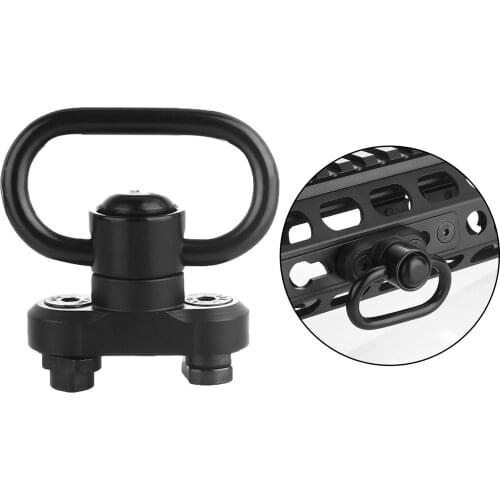 Heavy Duty QD Push Button Sling Swivel Adapter Mount Quick Detach for M-LOK Interface Airsoft Sports Part, Metal