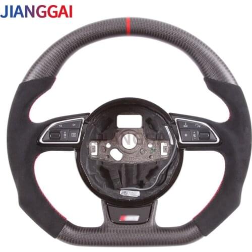 Steering Wheel Suitable For Audi RS S3 2012-2016 Model 100% Carbon Fiber Itlay Alcantara