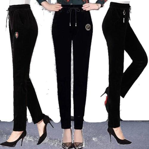 TQGQG Women's Velvet Trousers