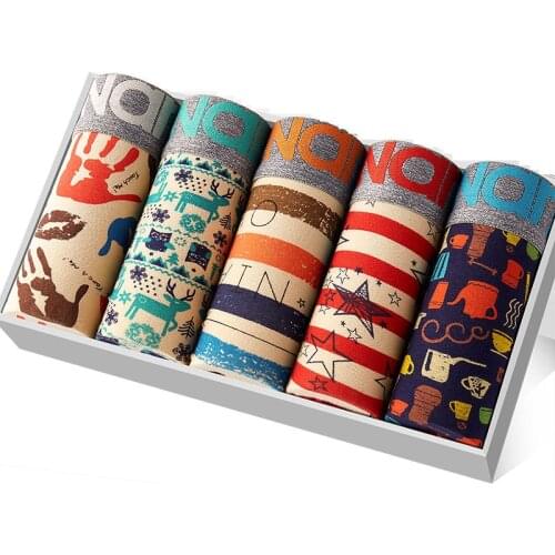 2021 Boxer Men Underwear Cotton Man Boxers Short Breathable Printed Panties Flexible BoxerShorts Sexy Comfortable Underpants