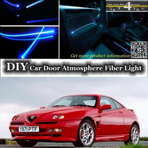 Interior Ambient Light Tuning Atmosphere Fiber Optic Band Lights For Alfa Romeo GTV / Spider AR Door Panel illumination Refit