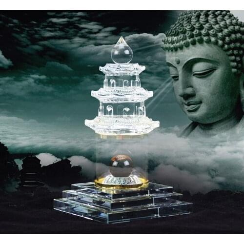 21CM high grade buddha Pagoda HOME efficacious Tantric talisman Tibet Buddhism buddha dagoba stupa tower crystal pagoda statue